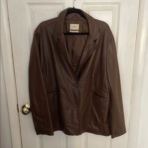 Urban Outfitters Brown Faux Leather Jacket